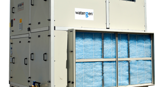 مولد المياه الضخم لشركة ’ووتر جن’. (Courtesy Water Gen)