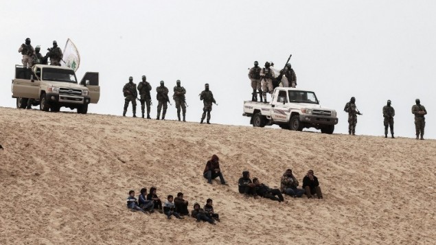 عناصر كتئب عز الدين القسام في رفح، جنوب قطاع غزة، 31 يناير 2017 (AFP PHOTO / SAID KHATIB)