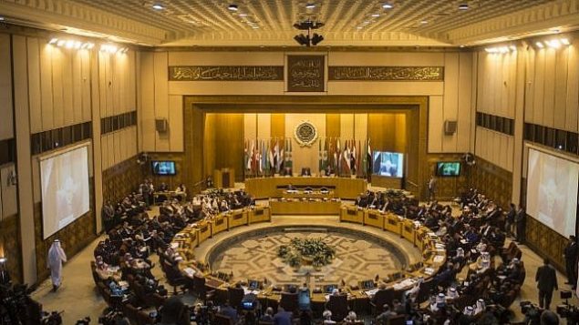 صورة تم التقاطها في 19 نوفمبر، 2017، تظهر مشهدا عام لمقر الجامعة العربية خلال اجتماع في العاصمة المصرية القاهرة. (AFP/Khaled Desouki)
