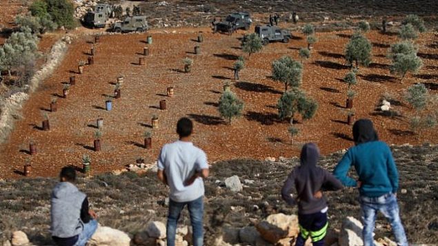 اشتبك فلسطينيون مع قوات الأمن الإسرائيلية في أعقاب أعمال شغب بين الفلسطينيين ومجموعة من المستوطنين المسافرين في شمال الضفة الغربية، في 30 نوفمبر / تشرين الثاني 2017. (Nasser Ishtayeh/Flash90) اشتبك فلسطينيون مع قوات الأمن الإسرائيلية في أعقاب أعمال شغب بين الفلسطينيين ومجموعة من المستوطنين المسافرين في شمال الضفة الغربية، في 30 نوفمبر / تشرين الثاني 2017. (Nasser Ishtayeh/Flash90)