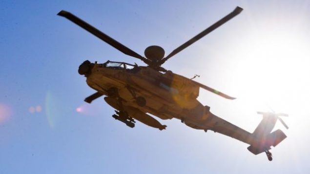 مروحية أباتشي تابعة لسلاح الجو الإسرائيلي (Hagar Amibar/ Israeli Air Force/Flickr)