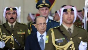 الرئس اللبناني ميشال عون في عمان، 14 فبراير 2017 (AFP Photo/Pool/Khalil Mazraawi)