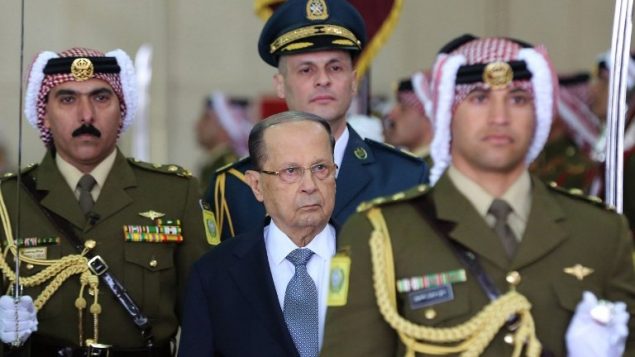 الرئس اللبناني ميشال عون في عمان، 14 فبراير 2017 (AFP Photo/Pool/Khalil Mazraawi)