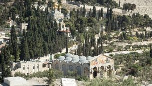 صورة للتوضيح: صورة لبستان جثسيماني وكنيسة مريم المجدلية في القدس. (Sebi Berens/Flash90)