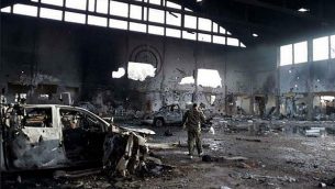 صور نشرتها وسائل إعلام إيرانية تظهر كما يُزعم قاعدة تيفور الجوية في وسط سوريا بعد تعرضها لهجوم صاروخي الإثنين. (Iranian media)