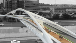 تصور ل’جسر يهوديت’ في تل أبيب. (NCArchitects)