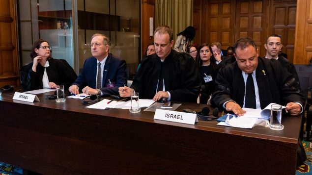 اليعثة الإسرائيلية في محكمة العدل الدولية في لاهاي، 5 سبتمبر 2018 (UN Photo/Wendy van Bree. Courtesy ICJ)