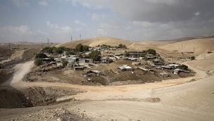 القرية البدوية الخان الأحمر في الضفة الغربية، 21 أكتوبر 2018 (AP Photo/Majdi Mohammed)
