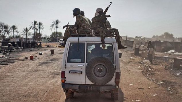 قوات حكومة جنوب السودان، 12 يناير 2014 (AP/Mackenzie Knowles-Coursin, File)