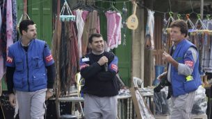 صورة توضيحية: مراقبو التواجد الدولي المؤقت في الخليل في شوارع الخليل، 19 نوفمبر 2007 (Nati Shohat/Flash90)