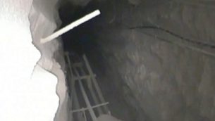 نفق هجومي تم حفره إلى داخل الأراضي الإسرائيلية من جنوب لبنان يعتقد الجيش الإسرائيلي إن ’حزب الله’ خطط لاستخدامها في حروب مستقبلية، تم اكتشافه في يناير 2019.  (Israel Defense Forces)