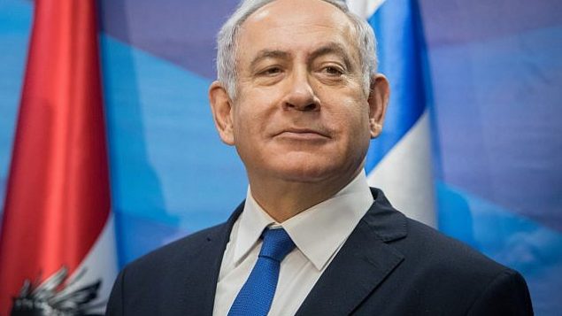 رئيس الوزراء بينيامين نتنياهو يتحدث في مكتب رئيس الوزراء في القدسن 5 فبراير، 2019. (Noam Revkin Fenton/Flash90)
