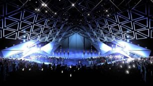 المنصة المخططة لمسابقة يوروفيجن 2019 في تل ابيب (Courtesy Eurovision 2019)