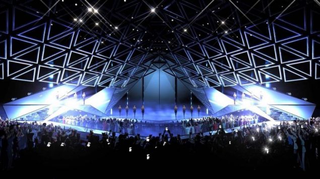 المنصة المخططة لمسابقة يوروفيجن 2019 في تل ابيب (Courtesy Eurovision 2019)