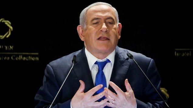 رئيس الوزراء بنيامين نتنياهو يقدم بيان صحفي في فندق ’اوريينت’ في القدس، 30 مايو 2019 (Noam Revkin Fenton/Flash90)