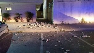 مدرسة دينية يهودية أصيبت بصاروخ تم إطلاقه من قطاع غزة في مدينة سديروت بجنوب إسرائيل، 13 يونيو، 2019.  (Yediot Mehashetach)