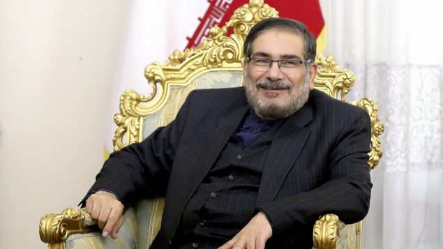 امين مجلس الامن القومي الاعلى الإيراني علي شمخاني في طهران، 17 يناير 2018 (Ebrahim Noroozi/AP)