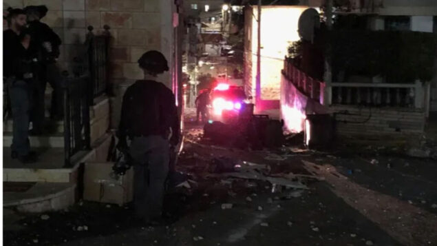 الشرطة في موقع شجار في قرية طرعان الشمالية، 1 نوفمبر 2019 (Israel Police)