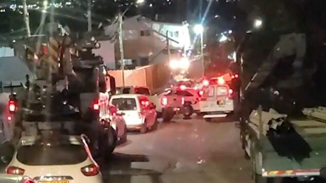 موقع إصابة ضابط شرطة متطوع في عملية دهس في قرية دبورية الشمالية، 29 سبتمبر 2020 (Screen grab / Walla)