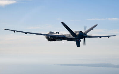طائرة مسيرة أمريكية من طراز MQ-9 Reaper خلال تدريب فوق تكساس، 3 نوفمبر 2019 (Air National Guard / Technical Sgt. Daniel J. Martinez)