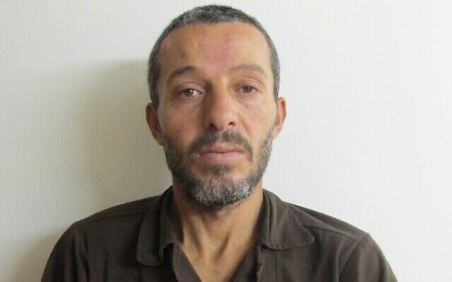 محمد مروح كبها  (40 عاما) من سكان قرية طرة الغربية الفلسطينية، متهم بقتل إستر هورغن من مستوطنة تل مناشيه، 20 ديسمبر، 2020. (Shin Bet)