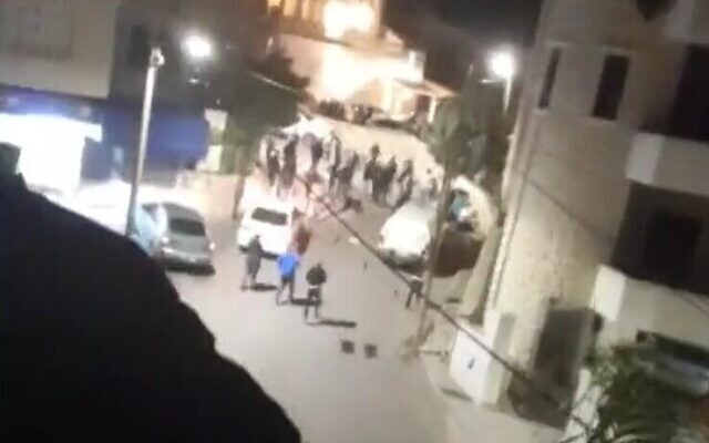 موقع تبادل إطلاق نار دام بين الشرطة ومجرمين في طمرة، 1 فبراير 2021 (Screenshot: Facebook)