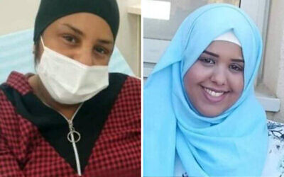 الشقيقتان شروق جبران (من اليمين) وآمنة قهوجي، اللتان توفيتا آثرا إصابتهما بكورونا بفارق أسابيع إحداهما عن الأخرى في مارس 2021.(Courtesy)