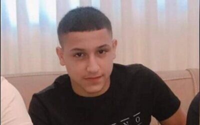 محمد عبد الرازق عدس (14 عاما)، ضحية جريمة إطلاق نار وقعت في 9 آذار  2021 في بلدة جلجولية. (Courtesy)
