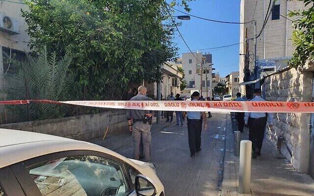 مكان إطلاق النار على محمد أبو نجم في 24 يناير، 2021.  (Israel Police)