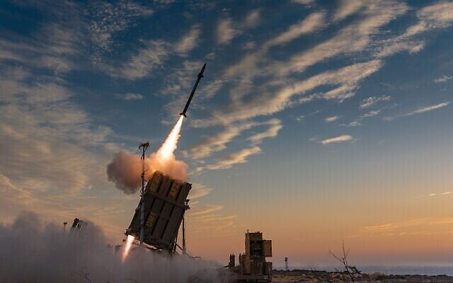 القبة الحديدية، في 13 مايو 2021 (Avichai Socher / IDF)