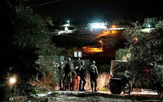 القوات الإسرائيلية تعمل في الضفة الغربية، 18 سبتمبر، 2022.(Israel Defense Forces)