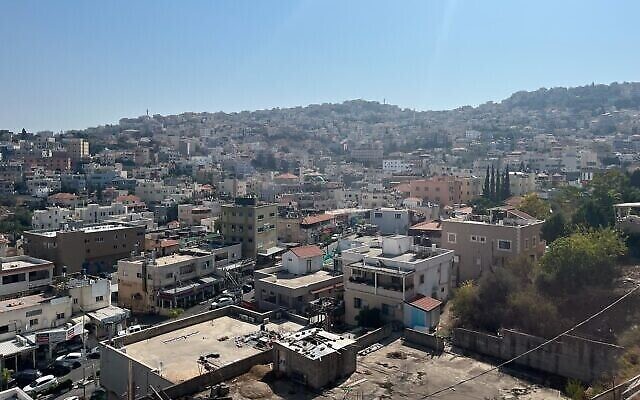أم الفحم، 29 أكتوبر، 2022. (Jacob Magid/Times of Israel)