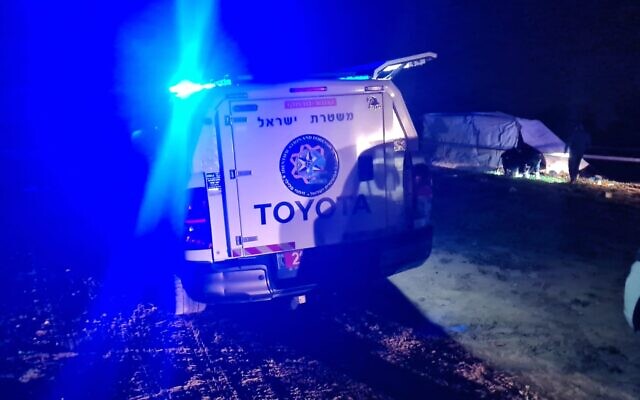 توضيحية: الشرطة في موقع إطلاق النار، 24 ديسمبر 2022 (Israel Police)