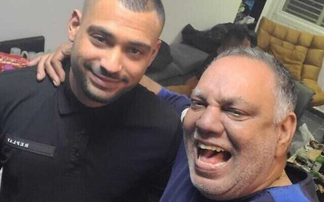 صورة غير مؤرخة لشاي سيلاس نيغريكر (60 عاما، على يمين الصورة، وابنه أفيعاد نير، 28 عاما، اللذان قُتلا في هجوم في بلدة حوارة بالضفة الغربية، 19 أغسطس، 2023. (Courtesy) صورة غير مؤرخة لشاي سيلاس نيغريكر (60 عاما، على يمين الصورة، وابنه أفيعاد نير، 28 عاما، اللذان قُتلا في هجوم في بلدة حوارة بالضفة الغربية، 19 أغسطس، 2023. (Courtesy)
