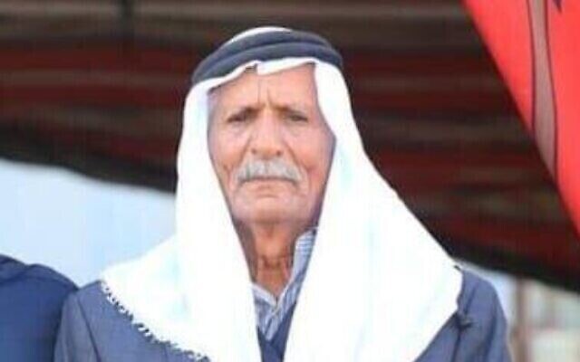 عيد أبو حسان الزيادين (70 عاما)، الذي قُتل بالرصاص بالقرب من مفرق بيت كما في جنوب إسرائيل، 28 سبتمبر، 2023. (Courtesy)