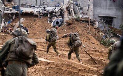 مناورة للقوات الإسرائيلية في قطاع غزة، 30 ديسمبر، 2023. (IDF Spokesperson's Unit)