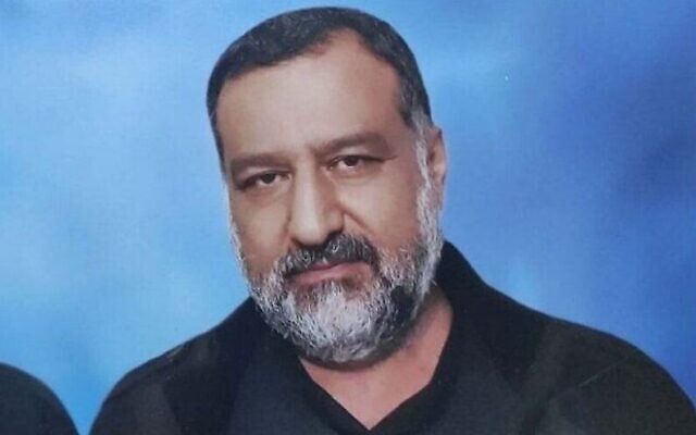 الضابط في الحرس الثوري الإيراني رازي موسوي، الذي يزعم أنه قُتل في غارة إسرائيلية في دمشق، 25 ديسمبر، 2023. (via Tasnim News Agency) الضابط في الحرس الثوري الإيراني رازي موسوي، الذي يزعم أنه قُتل في غارة إسرائيلية في دمشق، 25 ديسمبر، 2023. (via Tasnim News Agency)