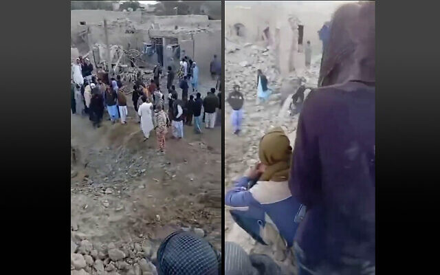 لقطة شاشة من مقطع فيديو يُزعم أنه يُظهر آثار ضربة شنتها باكستان على إيران في 17 يناير 2024. (X. Used in accordance with Clause 27a of the Copyright Law) لقطة شاشة من مقطع فيديو يُزعم أنه يُظهر آثار ضربة شنتها باكستان على إيران في 17 يناير 2024. (X. Used in accordance with Clause 27a of the Copyright Law)