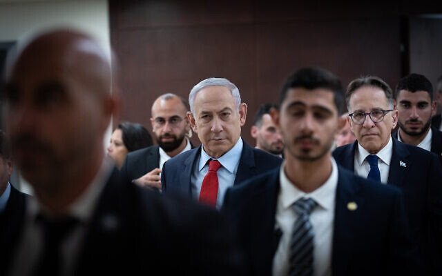 رئيس الوزراء بنيامين نتنياهو في الكنيست بالقدس، 13 مارس، 2024. (Yonatan Sindel/Flash90)