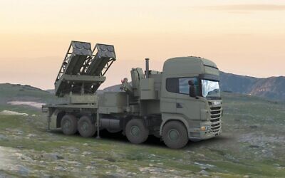نظام إطلاق الصواريخ المدفعية PULS من صنع شركة "إلبيت سيستيمز" الإسرائيلية. (Elbit Systems)