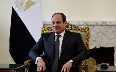 الرئيس المصري عبد الفتاح السيسي خلال اجتماع مع وزير الجيوش الفرنسي في قصر الاتحادية الرئاسي في القاهرة في 15 نوفمبر 2023. (Khaled DESOUKI / AFP)