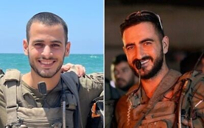 يسار: النقيب إيتان يسرائيل شكنازي (Courtesy)؛ يمين: الرائد دفير تسيون ريفاح. (IDF)