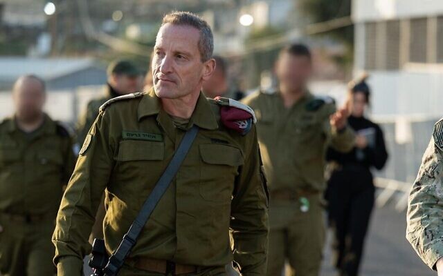 نائب رئيس أركان الجيش الإسرائيلي اللواء أمير برعام، 6 يناير 2025. (IDF)