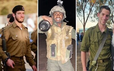 من اليسار: الرقيب نيفو فيشر، والرقيب كاناو كاسا، والرقيب متتياهو يعقوب بيرل (IDF)