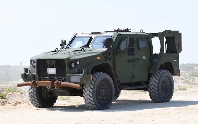 مركبة خدمات مدرعة خفيفة من طراز Oshkosh JLTV تابعة للجيش الإسرائيلي، 3 أغسطس 2024. (IDF)