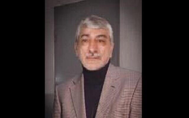 القائد في فيلق القدس الإيراني سردار عمار، في صورة غير مؤرخة نشرها الموساد (Courtesy)