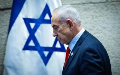 رئيس الوزراء بنيامين نتنياهو في الكنيست، 5 يناير 2026. (Yonatan Sindel/Flash90)