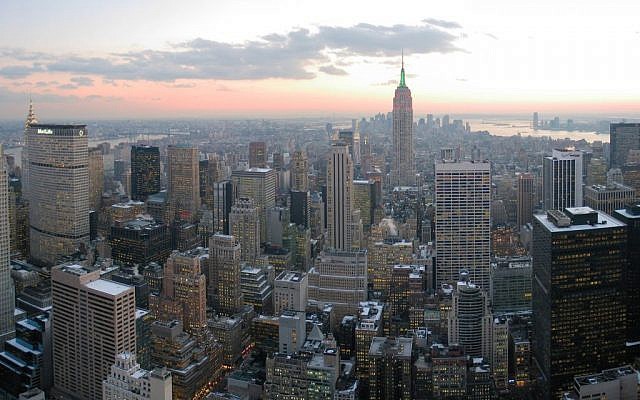 Illustrative photo of New York City (photo credit: CC BY-SA Dschwen, Wikimedia Commons)