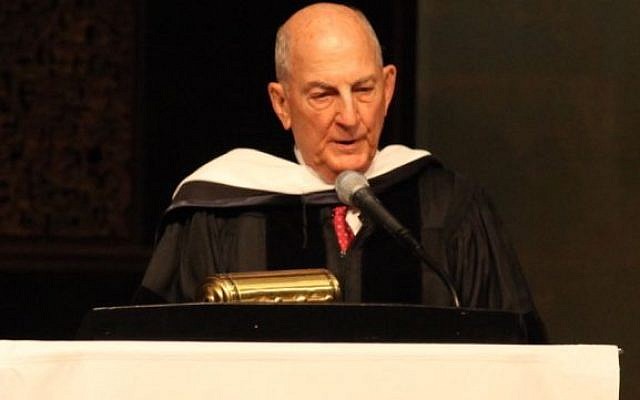 Charles Bronfman speaking at Hebrew Union College's Jewish Institute of Religion, May 3, 2018