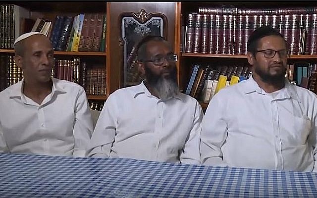 Employees of the Barkan Winery who were transferred from their jobs over questions of their Jewishness. (screen capture: Kan)